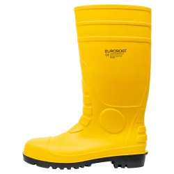 1 Paar EUROBOOT PVC-Stiefel EN ISO 20345 S5 gelb, rutschfest und robust für optimalen Schutz bei Arbeiten
