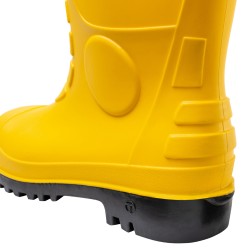 1 Paar EUROBOOT PVC-Stiefel EN ISO 20345 S5 gelb, rutschfest und robust für optimalen Schutz bei Arbeiten