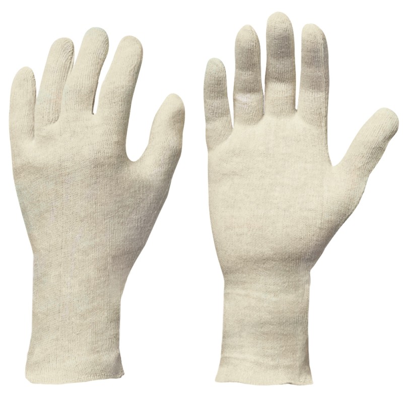 600 Paar LONGZHOU STRONGHAND® Handschuhe aus 100% Baumwolle, Trikot, weiss, 30 cm, Oeko-Tex® Standard 100