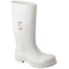 1 Paar SAFE GIGANT Stiefel EN ISO 20345 S4 aus wasserdichtem Material in Weiss mit Reflexelementen