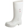 1 Paar SAFE GIGANT Stiefel EN ISO 20345 S4 aus wasserdichtem Material in Weiss mit Reflexelementen