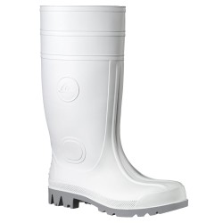 1 Paar WHITEMASTER PVC-Stiefel EN ISO 20345 S4, wasserdicht, Sicherheitsstiefel, weiss, für Arbeit und Freizeit
