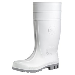 1 Paar WHITEMASTER PVC-Stiefel EN ISO 20345 S4, wasserdicht, Sicherheitsstiefel, weiss, für Arbeit und Freizeit