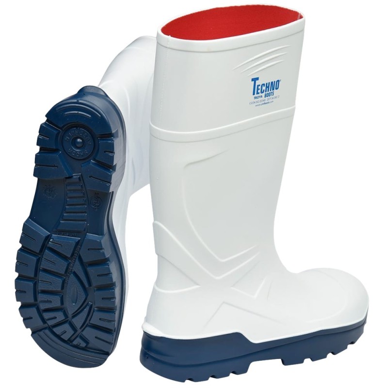 1 Paar VITAN PU-Stiefel S4 CI SRC – Sicherheitsschuhe aus PU in Weiss, EN ISO 20345:2011 zertifiziert