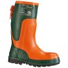 1 Paar ULME Waldarbeiterstiefel EN ISO 20345 SB E, EN ISO 17249 KL3, orange/grün, rutschfeste Sohle