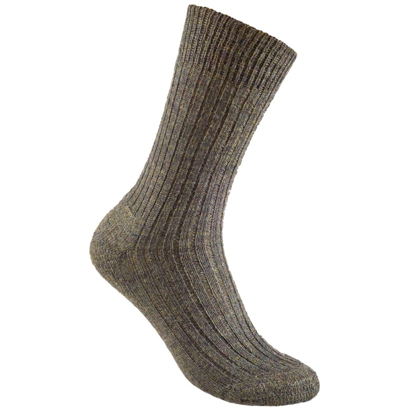 5 Paar ARMY-Socken aus grün-meliertem Baumwollmix für hohen Tragekomfort und optimale Passform