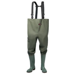 1 Paar Norway Wathose Standard-Ausführung mit PVC-Stiefeln in olivgrün