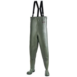1 Stück Norway Wathose Premium olivgrün mit Zugband, Knieverstärkung und Innentasche