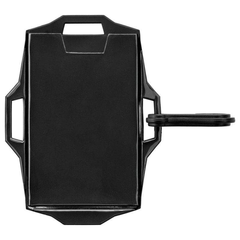 10 Stück ID Kartenhalter mit Karabiner, schwarz/transparent, 11 x 8,2 cm, ideal für Ausweise und Schlüssel