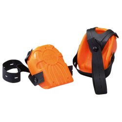 20 Paar Ergo Plus Knieschoner aus robustem Material, orange, gemäss DIN EN 14404