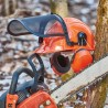 1 Set Waldarbeiter-Helm mit Gehör- und Gesichtsschutz, orange, für optimalen Schutz und Sicherheit bei der Arbeit