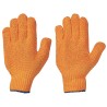 120 Paar CRISS-CROSS STRONGHAND® Handschuhe aus Polyacryl/Polyester mit transparenter, oranger Beschichtung, Kat 2