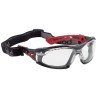 10 Stück Bolle RUSH+ Schutzbrille EN 166 klar, hohe Sichtscheibe, ideal für Arbeit und Freizeit