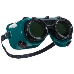 12 Stück TECTOR Aufklappbare Schweisserbrille EN 166, EN 175, Schutzbrille aus robustem Material, klar transparent