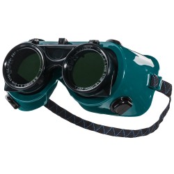 12 Stück TECTOR Aufklappbare Schweisserbrille EN 166, EN 175, Schutzbrille aus robustem Material, klar transparent