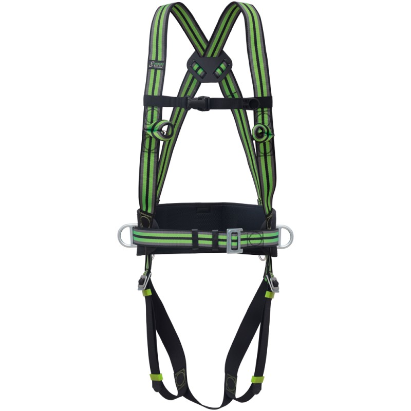 1 Stück Kratos Auffang- und Haltegurt mit gepolstertem Rückenteil und D-Ringen, EN 361 + EN 358, ergonomisch