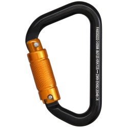 1 Stück Kratos Aluminiumkarabiner Triple-Lock EN362 Klasse B, leicht und sicher, ideal für Kletter- und