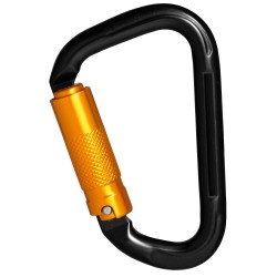 1 Stück Kratos Aluminiumkarabiner mit Keylock, EN362 Klasse B, leicht und robust, ideal für Sicherheitsanwendungen