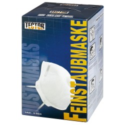 12 Stück TECTOR® FFP2 NR Feinstaubmaske mit Ausatemventil, zertifiziert nach EN 149:2001 + A1:2009