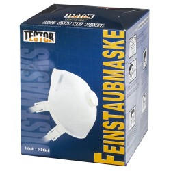 5 Stück TECTOR FFP3 NR Feinstaubmasken mit Ausatmungsventil, EN 149:2001 + A1:2009, für optimalen Schutz