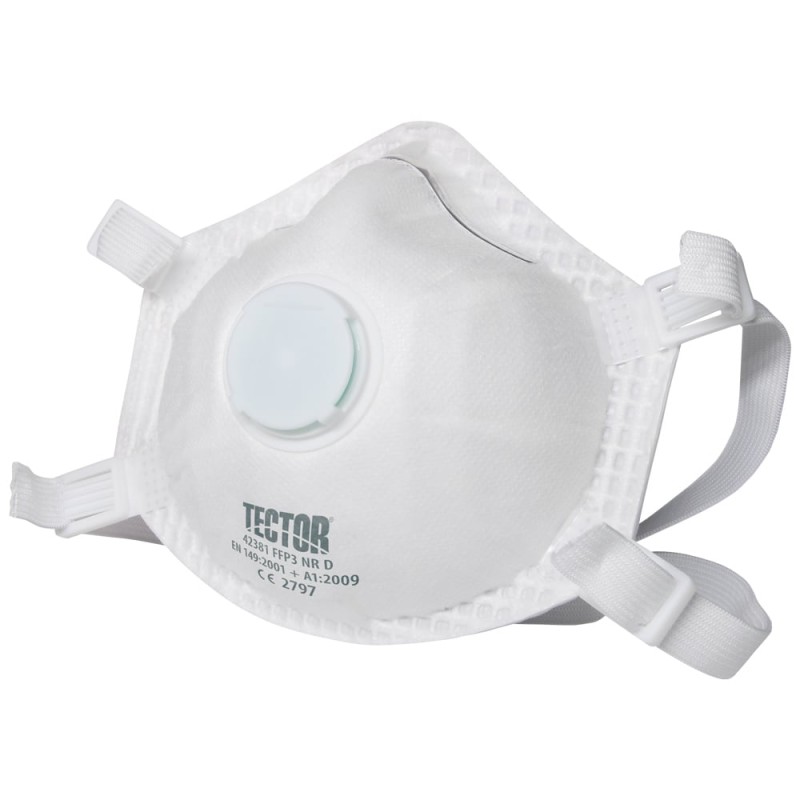 120 Stück TECTOR FFP3 NR D Staubmasken mit Ausatmungsventil, EN 149:2001 + A1:2009, für optimalen Schutz