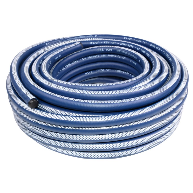50 Meter FITT PURE Trinkwasserschlauch aus thermoplastischem Elastomer mit doppeltem NTS-Gewebe, KTW-BWGL
