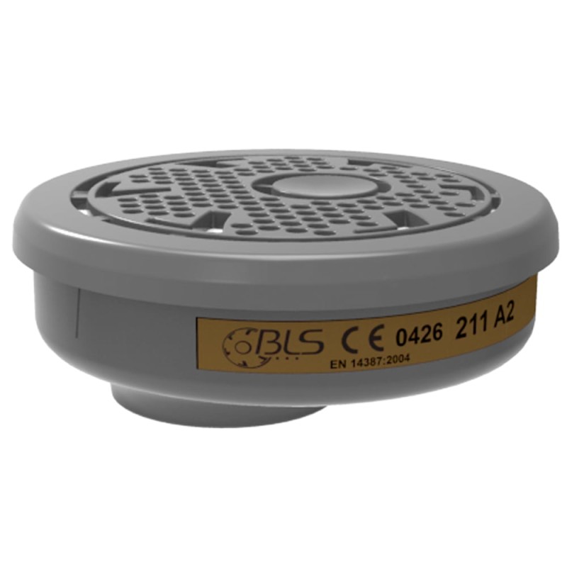 8 Stück BLS® A2 Gasfilter mit Bajonett-Verschluss für optimalen Schutz und Sicherheit