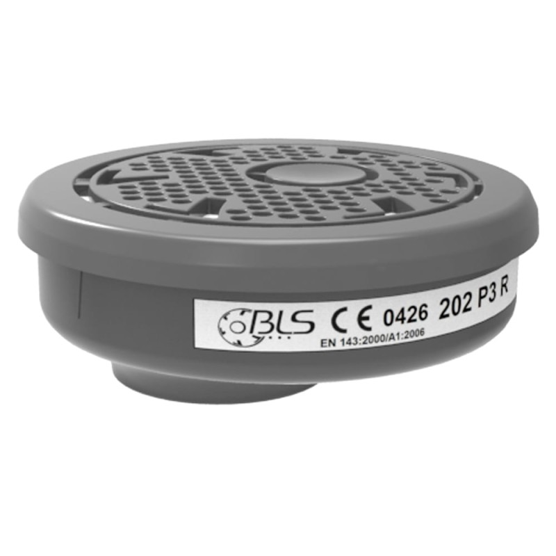 8 Stück BLS® P3 Partikelfilter mit Bajonettverschluss, EN 143, für optimalen Atemschutz und hohe Sicherheit