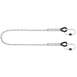 1,5 m Kratos Halte-Seil mit 2 Schraubkarabinern aus Polyamid, EN 354-zertifiziert