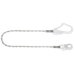 1 Stück Kratos Halte-Seil mit Gerüsthaken, 1,50 m lang, EN 354, für sicheres Arbeiten in der Höhe