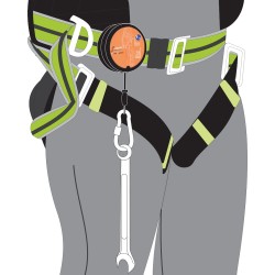 1 Stück Kratos Werkzeug-Sicherungsleine, max Länge 1,2 m, robustes Material, ideal für sicheres Arbeiten