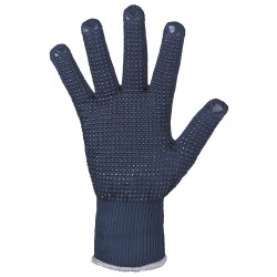 240 Paar ZIBO STRONGHAND® Handschuhe aus Polyester und Baumwolle mit Vinyl-Noppen, blau, Kategorie 2