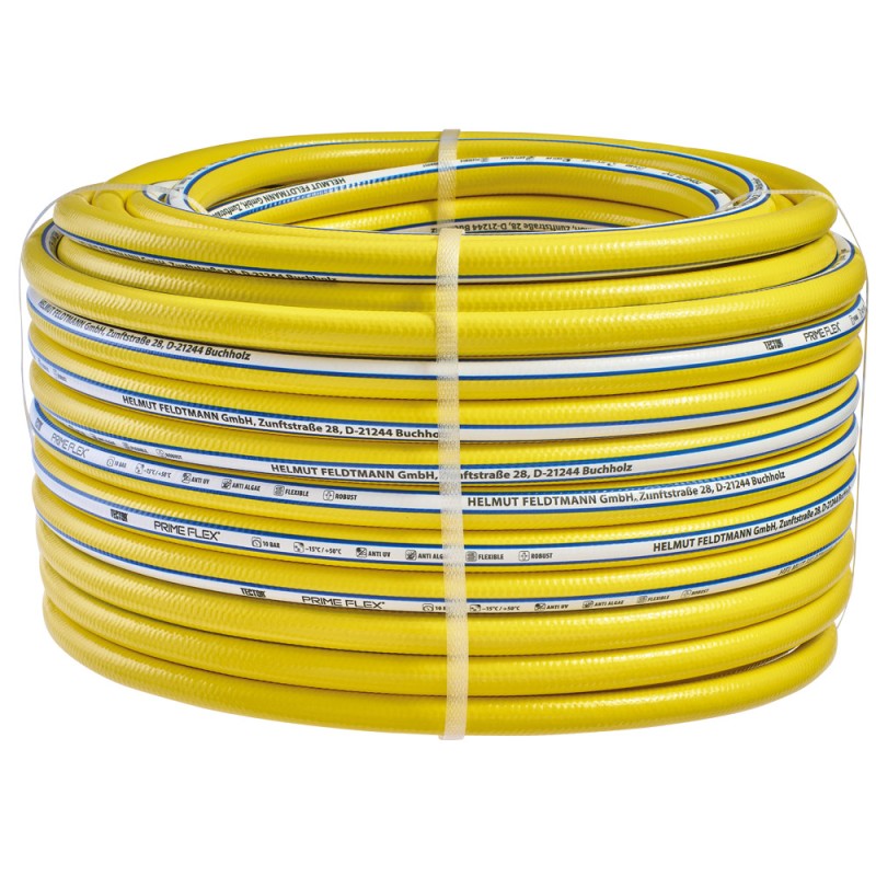 50 Meter PRIME FLEX PVC-Wasserschlauch gelb/blau