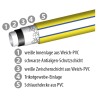 50 Meter PRIME FLEX PVC-Wasserschlauch gelb/blau