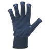 240 Paar HENAN STRONGHAND® Handschuhe aus Polyamid und Baumwolle mit Vinyl-Noppen, blau, Kategorie 2