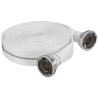 1 Rolle BAU-UND INDUSTRIESCHLAUCH mit Kupplungen, weiss, 75 mm Durchmesser, robust und langlebig