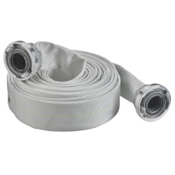 1 Rolle FW-Schlauch B/75 DIN 14811 mit Kupplungen, weiss, für vielseitige Anwendungen und hohe Flexibilität