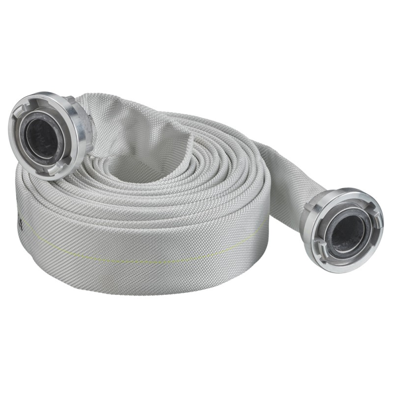 1 Rolle FW-Schlauch B/75 DIN 14811 mit Kupplungen, weiss, für vielseitige Anwendungen und hohe Flexibilität
