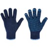 240 Paar RUDONG GOODJOB® Arbeitshandschuhe Baumwolle/Polyester mit Vinyl-Noppen, blau/blau
