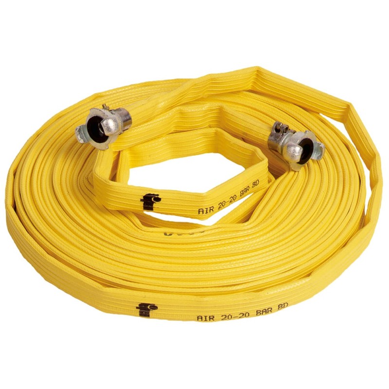 1 Rolle Rubberflex AIR 20 Universalschauch gelb mit Kupplungen, 20 Meter Länge