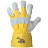 120 Paar Stronghand Radlader Handschuhe aus Rind-Vollleder und Spaltleder, natur/gelb, CAT 2