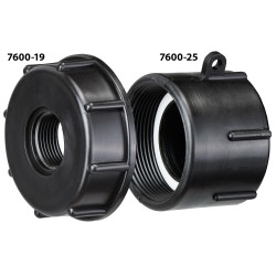10 Stück Evertec IBC-Adapter S60x6 mit Innengewinde, schwarz, für sichere Flüssigkeitsübertragung
