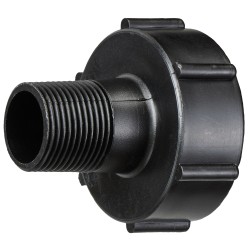 10 Stück Evertec IBC Adapter S60x6 mit Aussengewinde, schwarz, robust und langlebig für sichere Verbindungen