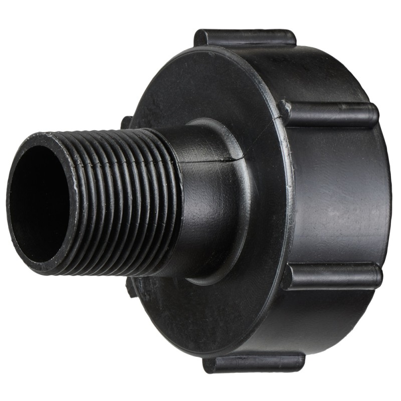 10 Stück Evertec IBC Adapter S60x6 mit Aussengewinde, schwarz, robust und langlebig für sichere Verbindungen