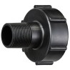 10 Stück Evertec IBC Adapter S60x6 mit Aussengewinde, schwarz, robust und langlebig für sichere Verbindungen