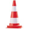 1 Stück PVC-Leitkegel 50 cm hoch, rot/weiss, aus weichem PVC für optimale Sichtbarkeit und Sicherheit im Verkehr