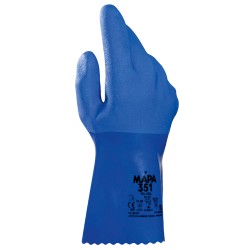 72 Paar TELSOL 351 MAPA® Baumwoll-Vinyl-Handschuhe, blau, 30 cm, CAT 3