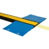 1 Set Rollstuhlrampe für 3-Kanal Kabelbrücke aus hochwertigem Kunststoff, blau, 744 mm x 441 mm x 75 mm
