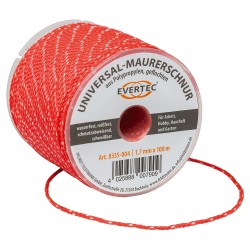 6 Rollen Universal-Maurerschnur 1,7 mm – hochreissfest, 100 Meter, ideal für präzises Messen und Ausrichten