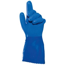 72 Paar TELSOL 351 MAPA® Baumwoll-Vinyl-Handschuhe, blau, 30 cm, CAT 3